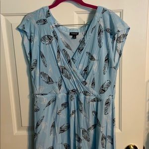 Torrid Light Blue Feather Dress